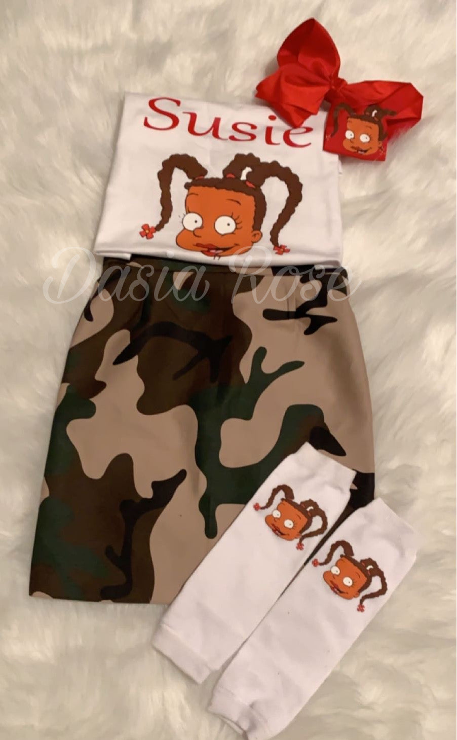 Susie camouflage skirt set